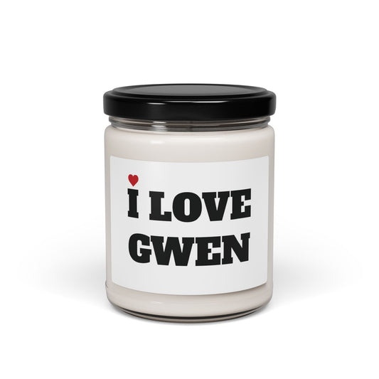 I LOVE GWEN <3 CANDLE