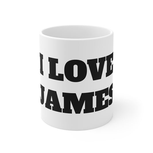 I LOVE JAMES MUG