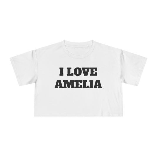 I LOVE AMELIA Crop Tee