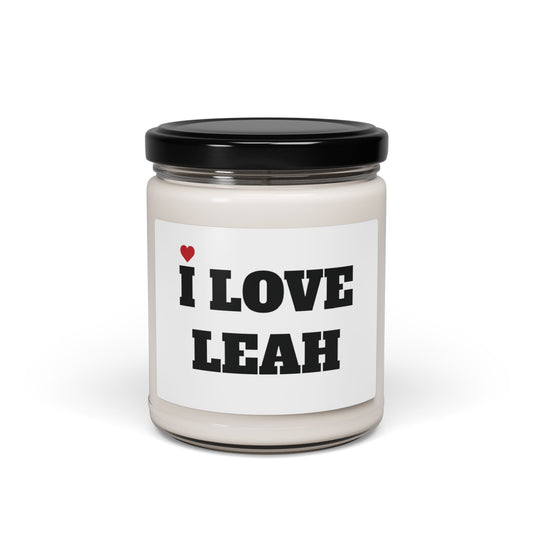 I LOVE LEAH <3 CANDLE