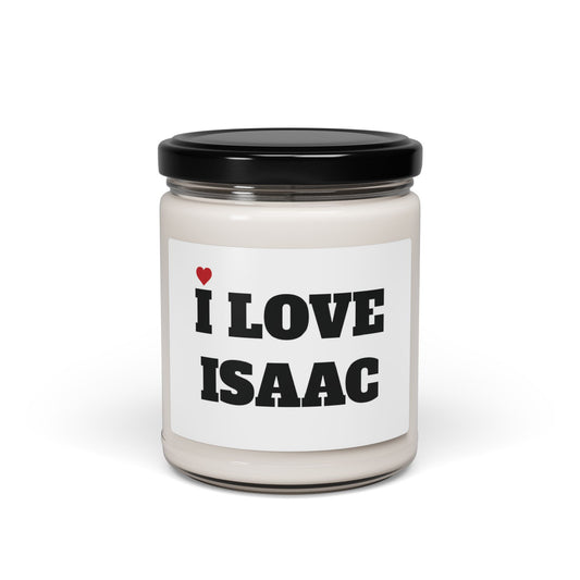 I LOVE ISAAC <3 CANDLE